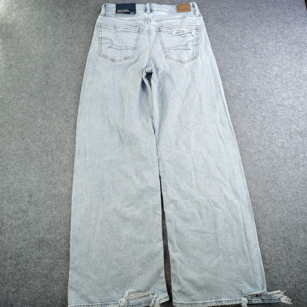 American Eagle Dreamy Drape Baggy Wide Leg Jeans Women's 2 Light Wash NWT - Picture 11 of 13
